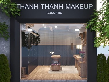 Thiết kế nội thất cửa hàng mỹ phẩm Thanh Thanh Cosmetic